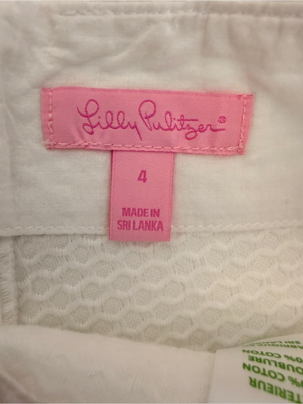 Lilly Pulitzer White Textured Cotton Skort Size 4 - Picture 2 of 9